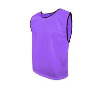 SPORTSBIBS Maillots de Football, Gilets d’entraînement Sport, Chasubles pour Enfants,uniors et Adultes, Chemises de Foot, (Pourpre, XL - les seniors : 180 cm - 190 cm)