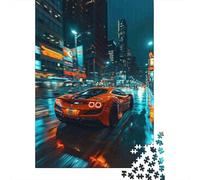 SportsCarCity Casse-tête Adultes NeonNightRide 1000 Pièces en Papier Recyclé (≥12 Ans) - Jeu De Famille Extrêmement Difficile, Idée Cadeau Excellente 52x38cm/1000pcs