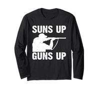 Sportsman Suns Up Guns Up Chasse Humour Hunter Manche Longue