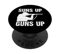 Sportsman Suns Up Guns Up Chasse Humour Hunter PopSockets PopGrip Adhésif
