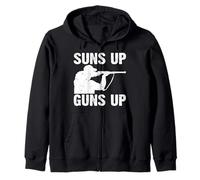 Sportsman Suns Up Guns Up Chasse Humour Hunter Sweat à Capuche