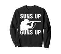Sportsman Suns Up Guns Up Chasse Humour Hunter Sweatshirt