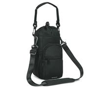 sportsnew Porte Bouteille Isotherme Sac Gourde Avec Bandoulière 1l Avec Poche Pour Téléphone Sac Bouteille d’Eau Pour La Randonnée à Pied, Noir Brevet en Instance