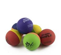 SPORTSPET Balles pour Chien en Caoutchouc Naturel à Rebond élevé (Paquet de 6 fossettes à Rebond élevé) (61 mm)