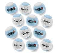 SPORTSPET Christmas SQUEAK! Lot de 12 balles de tennis en caoutchouc pour chien - Édition Snowball - Jouet à rapporter pour chiens forts - Durable et sûr - Jouets de Noël et décoration