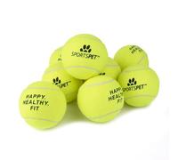 SPORTSPET Grandes balles de Tennis pour Chiens, très rebondissantes, Non Toxiques, durables, flotteurs durables, 80 mm (Paquet de 8)