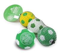 SPORTSPET Lot de 3 balles celtiques pour chien à rebond élevé | Balles en caoutchouc de qualité supérieure à rapporter et jouer | Non toxiques, flottent dans l'eau, couleurs officielles du club | Pour
