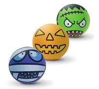 SPORTSPET Monsters Lot de 3 balles pour chien à rebond élevé | Balles en caoutchouc pour chiens | Non toxiques, flottent dans l'eau | 60 mm pour chiens de taille moyenne | Vampire, citrouille et
