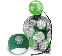 SPORTSPET X Celtic SQUEAK! Lot de 12 balles de tennis pour chiens avec sac en maille | Balles couinantes pour chien à rapporter et chasser | Feutre durable, non abrasif et sans danger pour les chiens