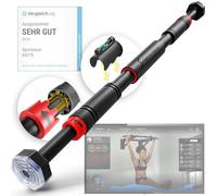 SPORTSTECH - Barre De Traction KS260 - Fitness, Musculation Et Renforcement Musculaire - Fixation Hexagonale par Pression avec Verrouillage De Sécurité Gear Lock - Jusqu'À 90 cm - Rembourrage Mousse