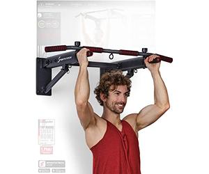 SPORTSTECH - Barre De Traction Pliable KS350 - Fitness, avec 1 an d'App STL Incluse, Musculation Et Renforcement Musculaire - Montage Mural Avec Larges Equerres De Maintien - Max 150 kg