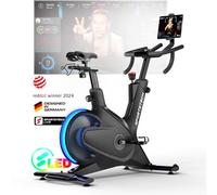 Sportstech sBike Lite - Vélo d'intérieur intelligent avec ses LED intégrées + avec 1 an d'App STL Incluse, demande et support de tablette à 360° pour un entraînement complet du corps