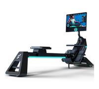 Sportstech sRow rameur d’intérieur - Machine Haut de Gamme avec écran Tactile 21,5'' et Technologie LED, avec 1 an d'App STL Incluse, Compatible applis avec entraînements et Cours - Marque Allemande.