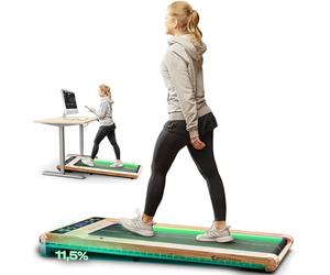 Sportstech Swalk Tapis de Course sous Bureau 1-8 km/h, Inclinaison 11,5%, Ultra-Silencieux, Écran LCD, Compact, App 1 an Incluse, Charge Max 120 kg, Maison & Télétravail