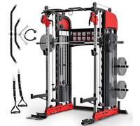Sportstech SXM200 - Smith Machine Multifonction, avec 1 an d'App STL Incluse, Power Rack avec câble de tirage, Station de Musculation 140 kg pour Salle de Sport à Domicile