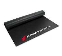 SPORTSTECH - Tapis De Gymastique Multifonction : Tapis De Sol Pour Vélo d'Exercice Physique - avec 1 an d'App STL Incluse - Protection Sol Antidérapante - Épaisseur 4-6 mm - 85 x 45 cm - Noir