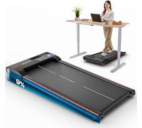 Sportstech Walking Pad Jusqu’à 6 km/h - Inclinaison Manuelle Jusqu’à 9 %, télécommande et Commande Via appli, écran LCD, podomètre, léger et Compact, roulettes de Transport, WalkMate Jusqu’à 120 kg