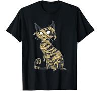 Sportswear Col Rond T-Shirts Manches Courtes T-Shirt De Sport pour Running Sport Fitness Costume d'halloween De Chat Momie Noire Miaou XL