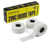 SPORTTAPE 3 Rouleaux Bande Strapping Rigide 2,5 cm x 10 m Oxyde de Zinc - bande sport non élastique blanche doigts, pouce et poignet - boxe, BJJ, escalade, rugby - anti-ampoules, maintien renforcé