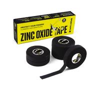 SPORTTAPE Bande en oxyde de zinc pour les doigts - 6 rouleaux - 1,25 cm x 10 m - Noir | Bande en oxyde de zinc pour BJJ, escalade, escalade de bloc, ju-jitsu | Pour la protection des articulations