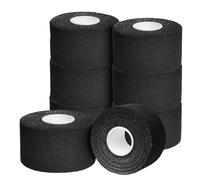 Sporttape Lot de 8 rouleaux de ruban adhésif blanc (3,8 cm x 10 m), autocollants, faciles à déchirer et imperméables, hypoallergéniques, pour football, volley-ball, escalade, Bjj