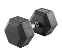 SPORTTEC Haltère Compact Hexagonal en Caoutchouc, 1 kg, Haltère Hexagonal
