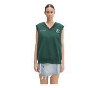 Sporty & Rich - Gilet sans manches en maille Yankees Serif - Femme - Pulls - Vert - Taille: 38 FR