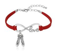 Sportybella Bracelet à breloques Infinity Love Dance - Cadeau pour récitals de danse et danseurs, 7 inch, Zinc, Pas de gemme