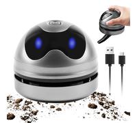SPORWAY Aspirateur de table, petite aspirateur à main, rechargeable par USB, forte puissance d'aspiration, nettoyeur de poussière électrique, pour clavier, bureau, canapé (gris)