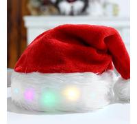 SPORWAY Bonnet de Noël avec lumières LED : Bonnet du Père Noël pour enfants, Bonnet de Père Noël, Bonnet de Noël pour fêtes de Noël, fêtes du Nouvel An, Fêtes (Lumière colorée)
