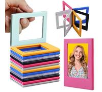 SPORWAY Cadres Photo Mini: 12 Pièces Cadres Magnétiques Colorés, Combinaison DIY Créative, Durable Et Robuste pour Réfrigérateur, Tableau Blanc (6.2 X 4.5CM)