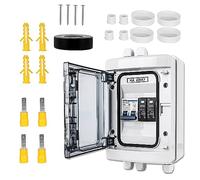 SPORWAY Disjoncteur de protection contre les surtensions PV DC, Interrupteur sectionneur de protection contre la foudre, Disjoncteur de protection de ligne 500V DC 2 pôles 40A 20-40KA, Disjoncteur
