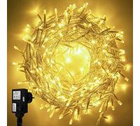 SPORWAY Guirlande Lumineuse Noël Sapin, 40M 400 LEDS Guirlande Lumineuse Intérieur Extérieur, 8 Modes D'éclairage Guirlande LED Blanc Chaud Décorative pour Chambre Mariage Festival Noël Halloween