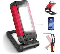 SPORWAY Lampe de Travail Rechargeable Puissante, Baladeuse LED Lampe Atelier avec Base Magnétique, Lampe Torche avec IPX6 Étanche, 7 Modes Lampe Mecanicien pour d'urgence, Garage et Camping