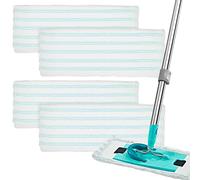 SPORWAY Leifheit Lot de 4 serpillères de rechange en microfibre pour tous les sols Leifheit Clean Twist M Ergo Micro Duo