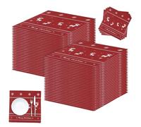 SPORWAY Lot de 100 serviettes de Noël rouges : serviettes en papier pour Noël - 33 x 33 cm