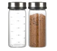 Sporway Lot de 2 pots à épices de 200 ml avec 3 types de trous, organisateur d'épices, étagère à épices pour cuisine et barbecue