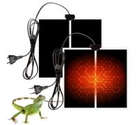 SPORWAY Lot de 2 tapis chauffants pour reptiles, tortues, serpents, lézards, gecko, amphibiens (5 W)