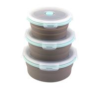 SPORWAY Lot de 3 plats pour micro-ondes avec couvercle : 350 ml, 500 ml, 800 ml, avec valve à vapeur, boîte de conservation pour micro-ondes et réfrigérateur et congélateur