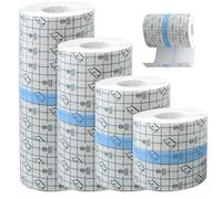 SPORWAY Lot de 4 rouleaux de bandages imperméables transparents : 5/10/15/20 cm - Pansement de protection transparent pour soins post-soins, natation