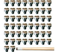 SPORWAY Lot de 50 pointes de queue de billard : pointes de queue de billard vissables pointes de queue vissées 12 mm avec filetage en plastique M8 pointes vissées pour queues de billard et snooker