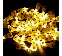 SPORWAY Lumières LED pour Ballons : 60 Mini Lumières Blanc Chaud avec Interrupteur, Lampions LED, Décoration pour Lanterne en Papier, Mariage, Noël