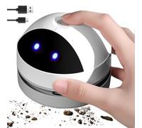 SPORWAY Mini Aspirateur de Table, Petit Aspirateur à Main USB Rechargeable, Aspirateur à sans Fil de Bureau Haute Puissance d'Aspiration pour Table Bureau Coussin Voiture Clavier (Blanc - 2)