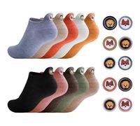 Sporzin Chaussettes Femme 39-42 - 10 Paires Socquettes Fantaisie Sport Rigolotes - Sourire, Cœur, Chiot, Animal, Coton