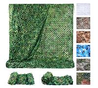 Sposuit Filet de Camouflage - Protection Solaire - 3 x 6 m - Vert - Peut être utilisé pour la Chasse, la décoration des paysages forestiers et Le Camping en Plein air