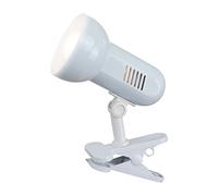 Spot à coincer métal, plastique blanc, orientabel, interrupteur, LxH:155x210, excl. 1xE27 R63 60W 230V