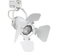 LEDKIA LIGHTING - Spot à Douille sur Rail Triphasé | Cinema Kurangna GU10 | Orientable 360º | Aluminium Durable | Pour Magasins et Galeries, Noir, Aluminium