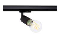 Spot À Douille Pour Rail Triphasé (3 Allumages) À Ampoule E27 Noir