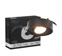 EDO Spot Plafonnier Encastré Rond Noir SKAND MINI Orientable - Spot En Aluminium Compatible avec Douille GU10 - Applique de Plafond ø95x30mm mm pour Salon, Cuisine, Couloir, Bureau