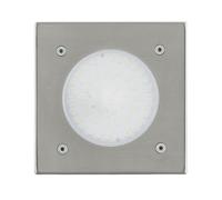 Spot à encastrer sol LED extérieur carré acier inoxydable Eglo Lamedo 3000K IP67 230lm 10cm
